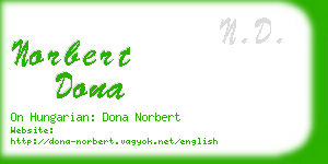 norbert dona business card